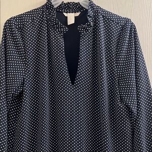 H&M Navy Polka Dot Dress